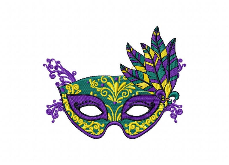 Machine embroidery designs mardi gras collection of 6  etsy