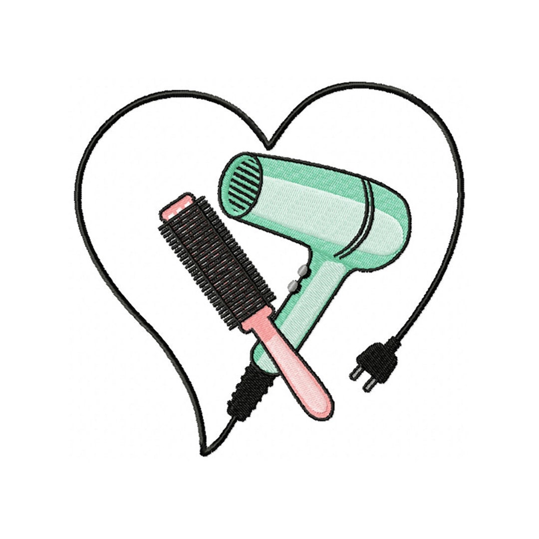 Machine Embroidery Design Hair Stylist 02 Etsy