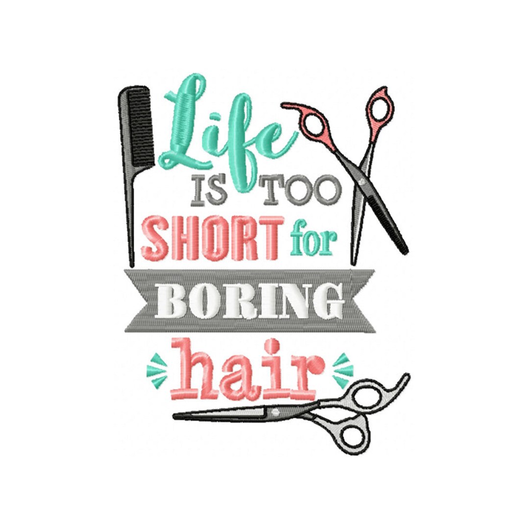 Machine Embroidery Design Hair Stylist 06 Etsy