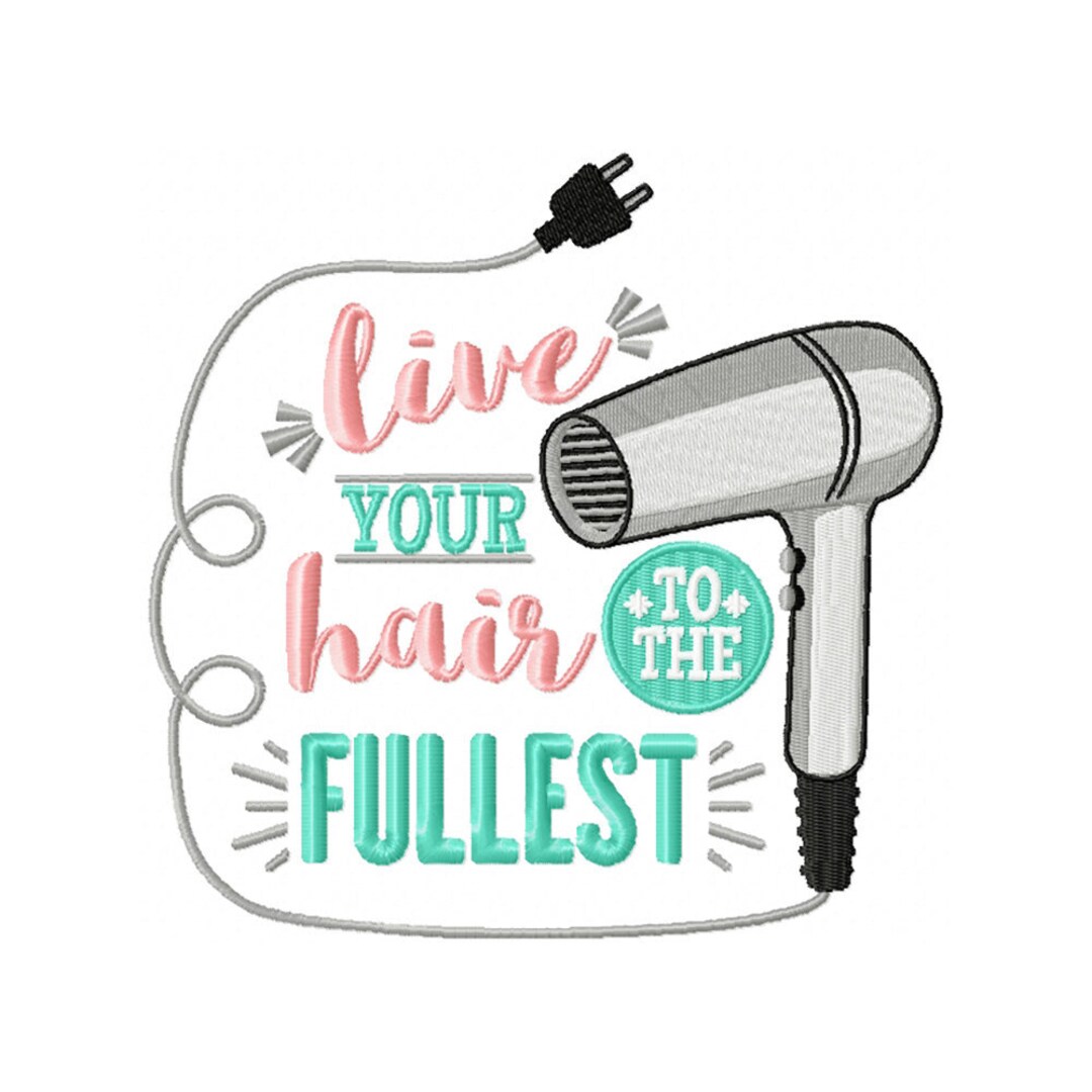 Machine Embroidery Design Hair Stylist 01 Etsy