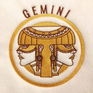Machine Embroidery Design - Gemini Horoscope - Zodiac Collection #08