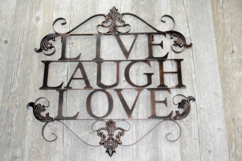 Live Laugh Love Metal Wall Art Etsy