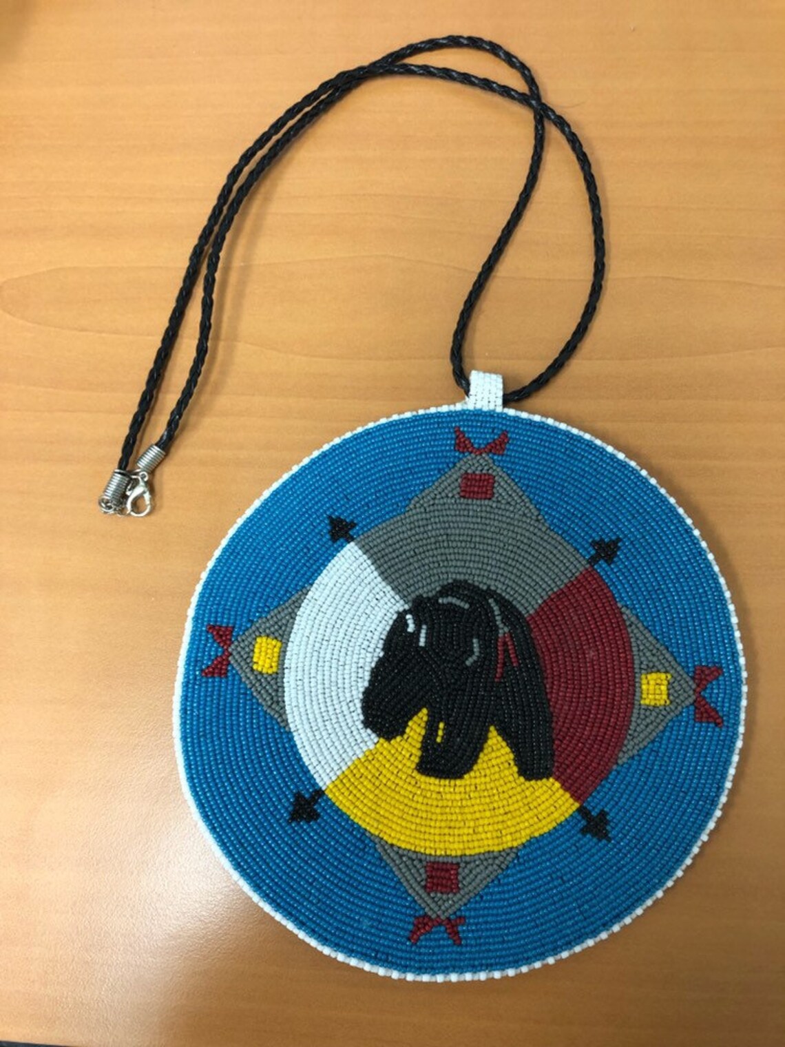 Beaded Medallion Bear Etsy