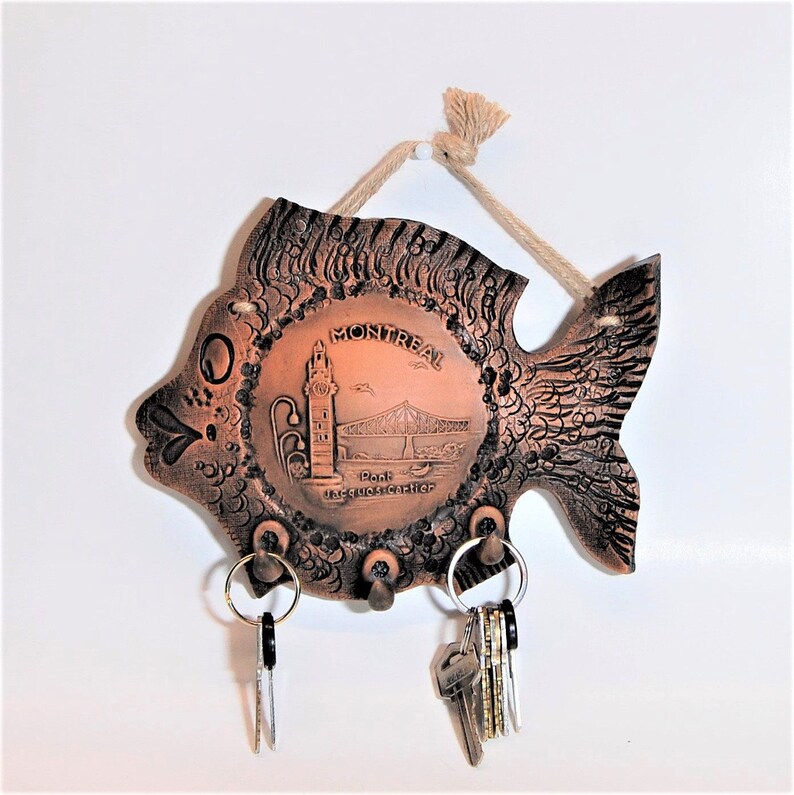 Ceramic Key Holder. Key Holders.canada.elk.wall Decor.fish.key Etsy
