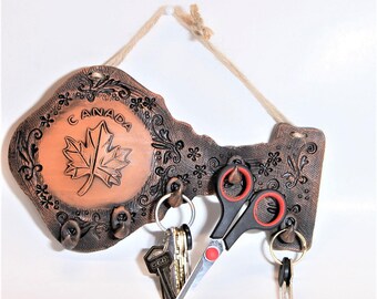 Ceramic Key Holder. Key Holders.Canada.Elk.Wall decor.Key hook.