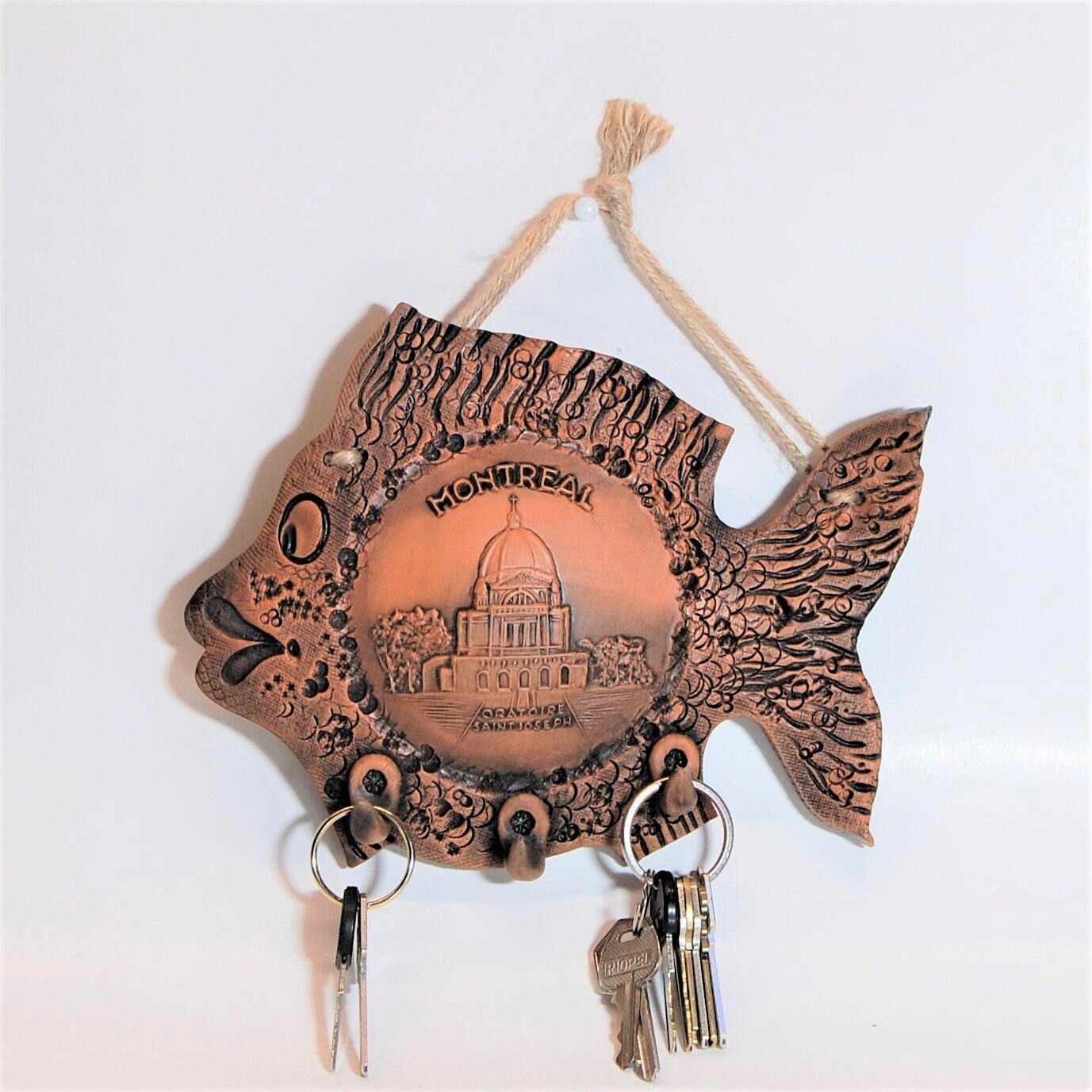 Ceramic Key Holder. Key Holders.canada.elk.wall Decor.fish.key Etsy