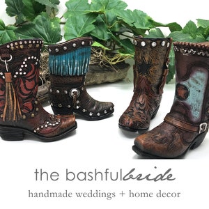 Bud vase, Southwestern wedding, bud vase, 4 styles, cowboy boot, barn wedding, farmhouse wedding, cowboy wedding, boot, cactus wedding