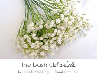 Large Creamy Baby&#39;s Breath Bundle: Faux Wedding Bouquet, 15-Inch