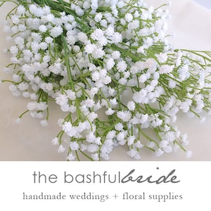 White Faux Baby&#39;s Breath Stem: Wedding & Home Decor