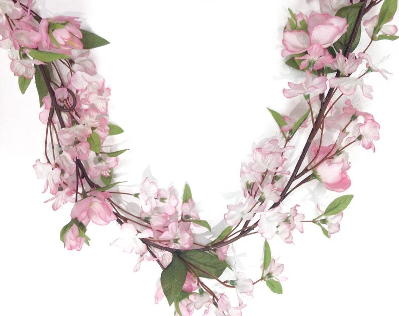 Cherry blossom garland flower garland pink wedding garland Etsy