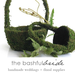 Moss flower girl basket, greenery wedding, moss basket, greenery wedding, greenery wedding decor, easter decor