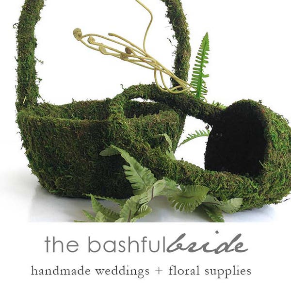 Moss flower girl basket, greenery wedding, moss basket, greenery wedding, greenery wedding decor, easter decor