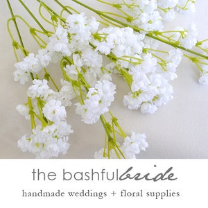 Silk Baby&#39;s Breath Stem: Faux Wedding Bouquet Filler, 18-inch