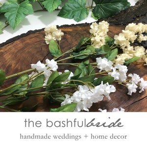 Ivory Silk Baby&#39;s Breath Stem: Wedding Bouquet, Flower Crown