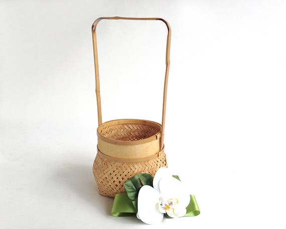 Flower Girl Basket Tropical Wedding Beach Wedding Asian Flower Girl Basket Beach Wedding Decor Hawaii Wedding Hawaii Flower Girl