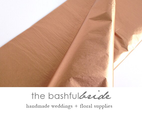 Copper Tissue Paper Copper Tissue Foil Metallic Copper Tissue Tissue Paper Copper Decor Wedding Gift Bridal Shower Gift Birthday Gift