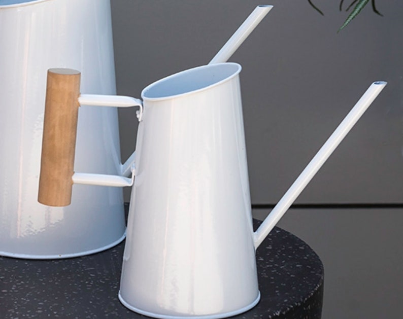 Watering Can White Watering Can Galvanized Watering Can Etsy