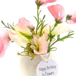 Birth Flower April, Sweet pea flower, Flower Arrangement, Birthday gift, birthday wishes, birth flower bouquet, birthday ideas image 4