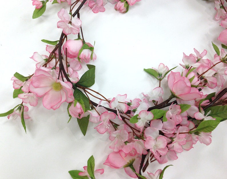 Cherry blossom garland flower garland pink wedding garland | Etsy