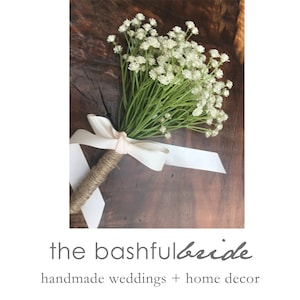 Ivory Baby&#39;s Breath Bouquet: Faux Cream Wedding Flowers