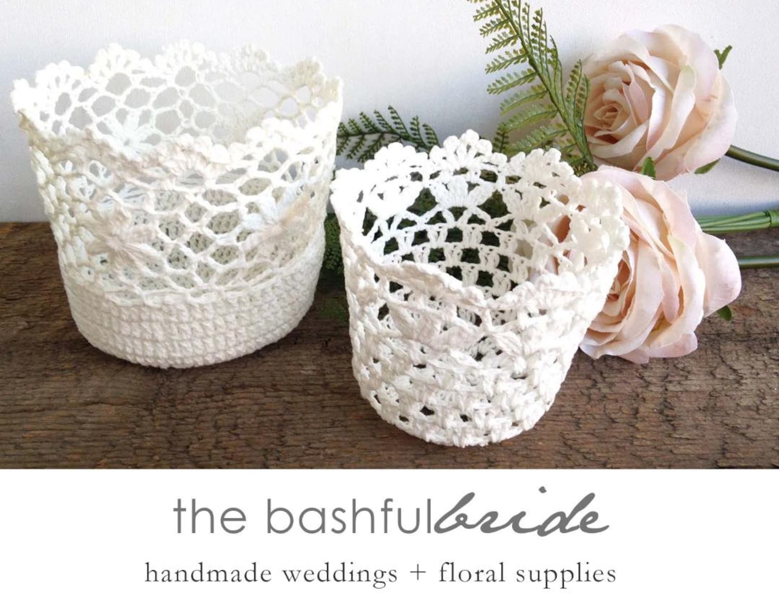 SALE Lace Flower Girl Basket Lace Basket White Lace Basket Etsy
