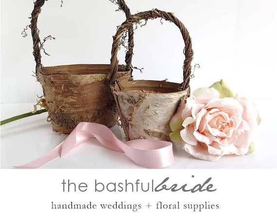 rustic flower girl baskets