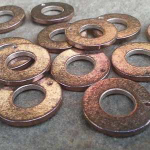 Washer Blanks W/ Jump Ring Hole, Bronze Washers, Jewelry Circles, Blank Stamping Tags, Jewelry Discs, Metal Stamping Blanks, Washer Tags