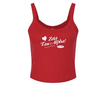 Sorority Tank Top / Chi Omega Star Shirt / Zeta Tau Alpha Shirt / Sorority Heart Tank / Custom Heart Tank Top / Sorority Top
