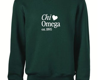 Custom Sorority Sweatshirt / Chi Omega Crewneck / Zeta Tau Alpha / Gamma Phi Hoodie / Sorority Smiley Sweatshirt / Sorority Heart Sweatshirt