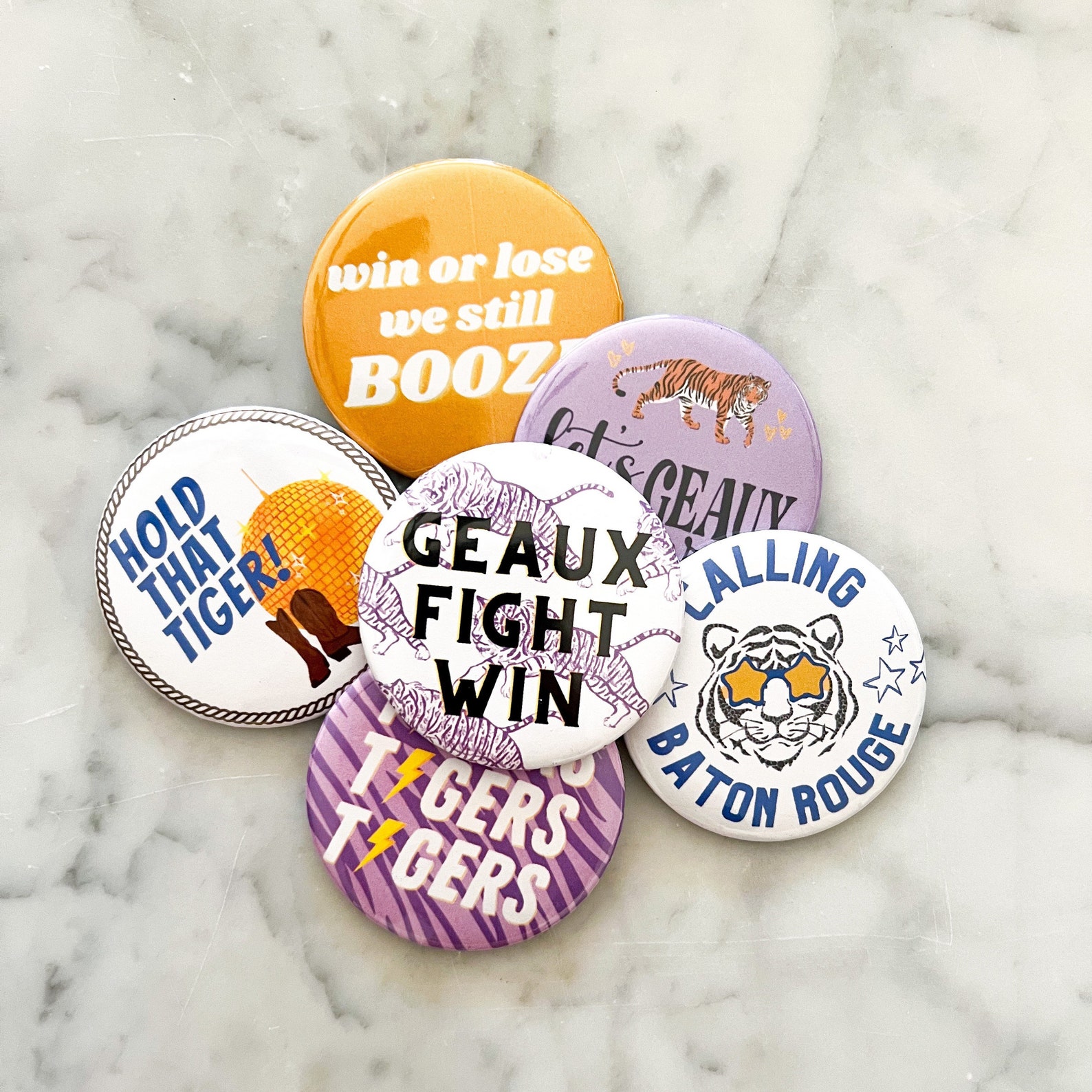 LSU Gameday Buttons Etsy