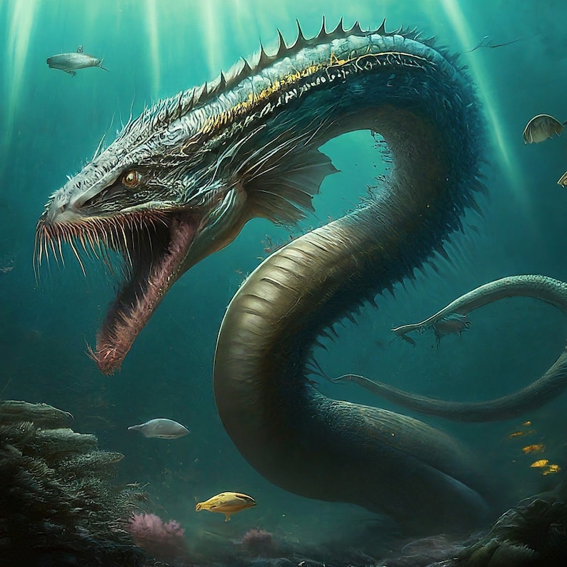 Sea Monster Png - Etsy