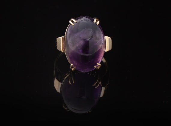 Amethyst Ring, Purple Amethyst Ring, 9K Amethyst R