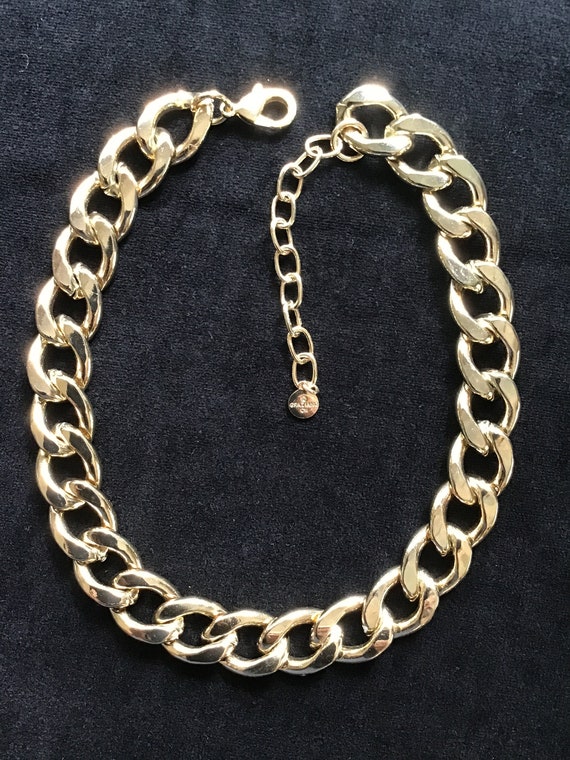 Vintage R. J. Graziano Gold Tone Chain Necklace