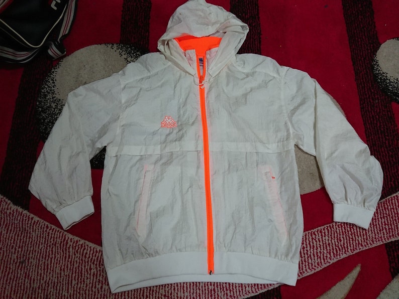 free shipping Vintage kappa windbreaker embroidered size jaspo o fits to size L