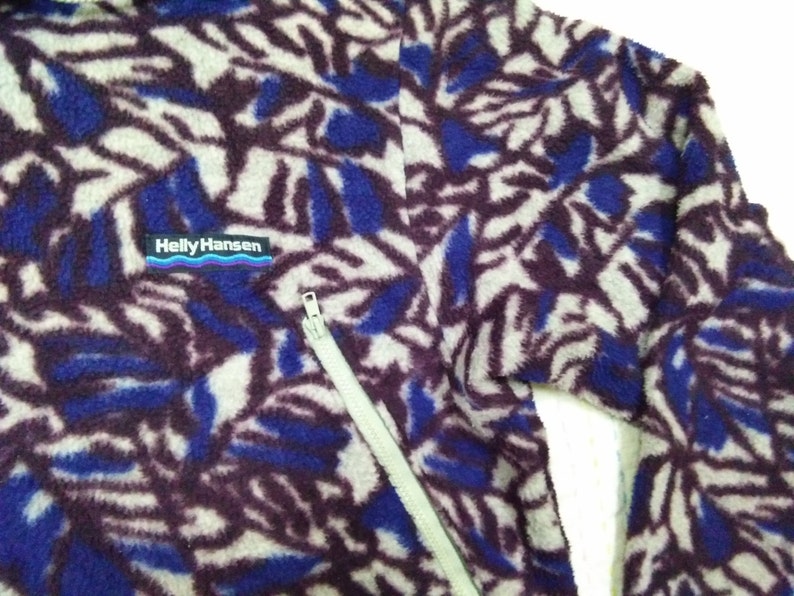 free shipping vintage HELLY HANSEN sweater hooded fleece jacket size xL