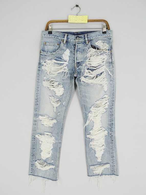 Vintage RNA Ripped Distressed Jeans Denim Faded B… - image 1