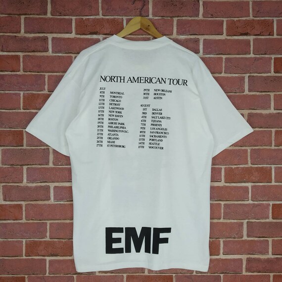 ミュージシャン EMF/1991 North American Tour T-shirt L Vintage EMF 1991 North American Concert Tour NEW Original T