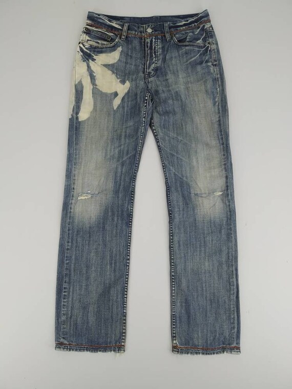 Size 33 Takeo Kikuchi Distressed Denim Jeans Faded Blue Colour Etsy Ireland Size 33 Takeo Kikuchi Distressed Denim Jeans Faded Blue Colour Etsy Ireland
