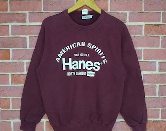 Vintage HANES American Spirit Big Logo Hanes Sweatshirts Medium size