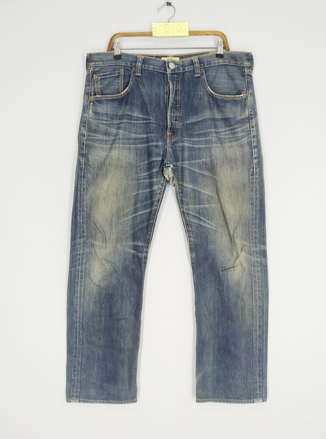 Vintage Levi's 501 Faded Dirty Denim Jeans Levi's 501 Ripped Denim ...