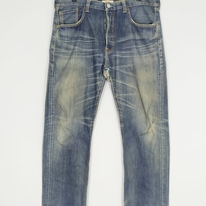 Size 36 Vintage Denim Jeans Stone Wash Blue High Waist Dirty