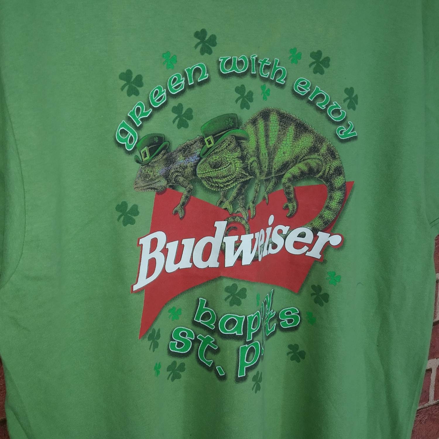 Budweiser Tシャツ 1996年製 グリーン Vintage Budweiser Happy St. Pat's Green T-shirt XL Size - Etsy