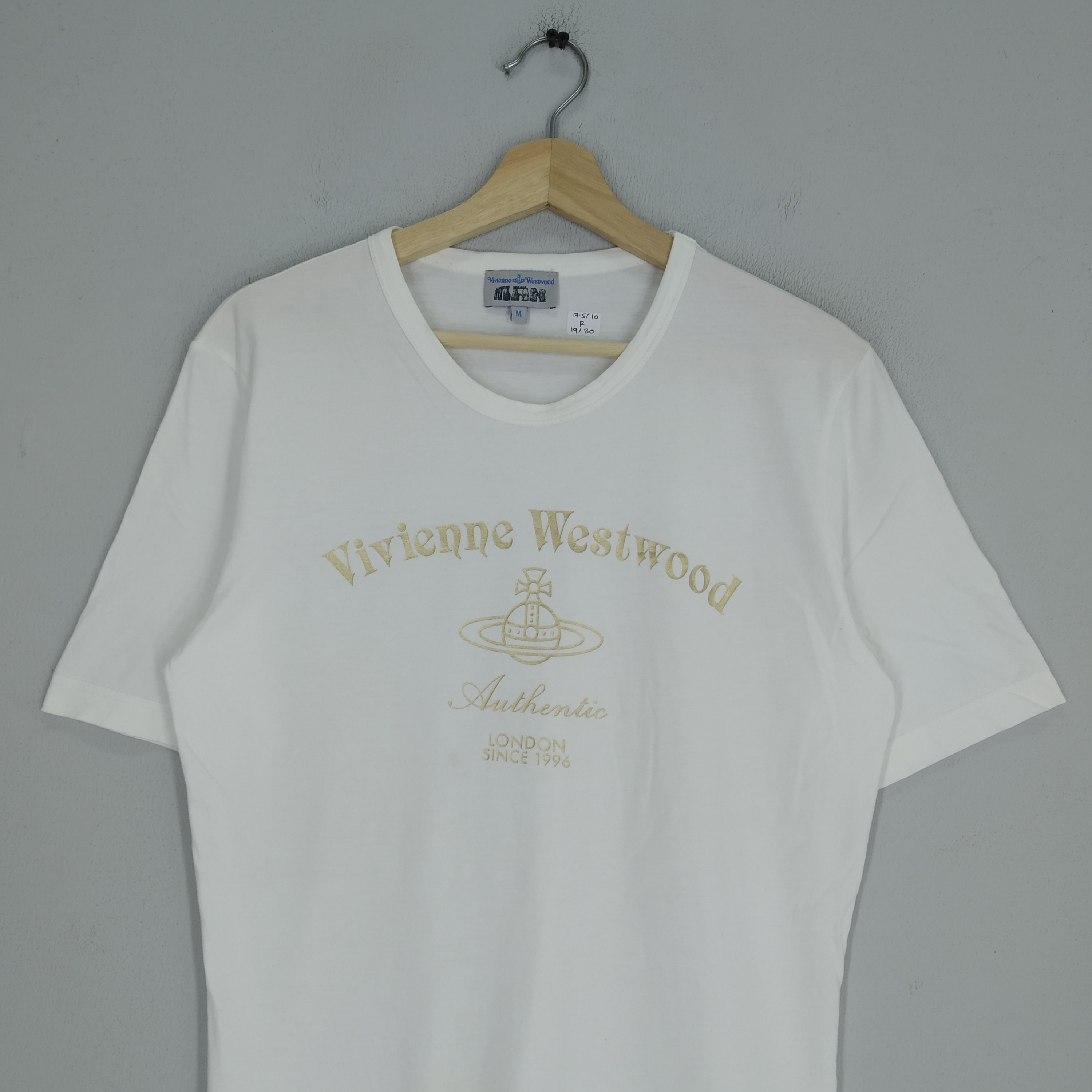 Vivienne Westwood London Designer White Crew T-shirt Vivienne 