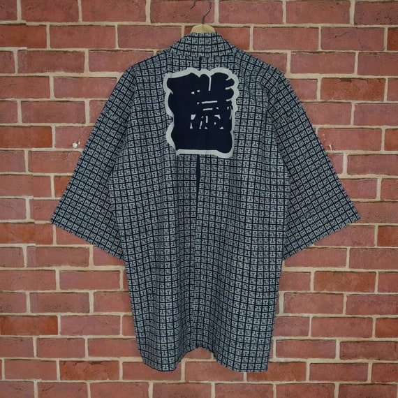 Rare!! Vintage Haori Short Kimono Big Logo Style S
