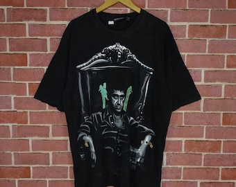 Vintage Scarface American Crime Drama Film Tony Montana Al Pacino T-shirt, uniseks XL-maat