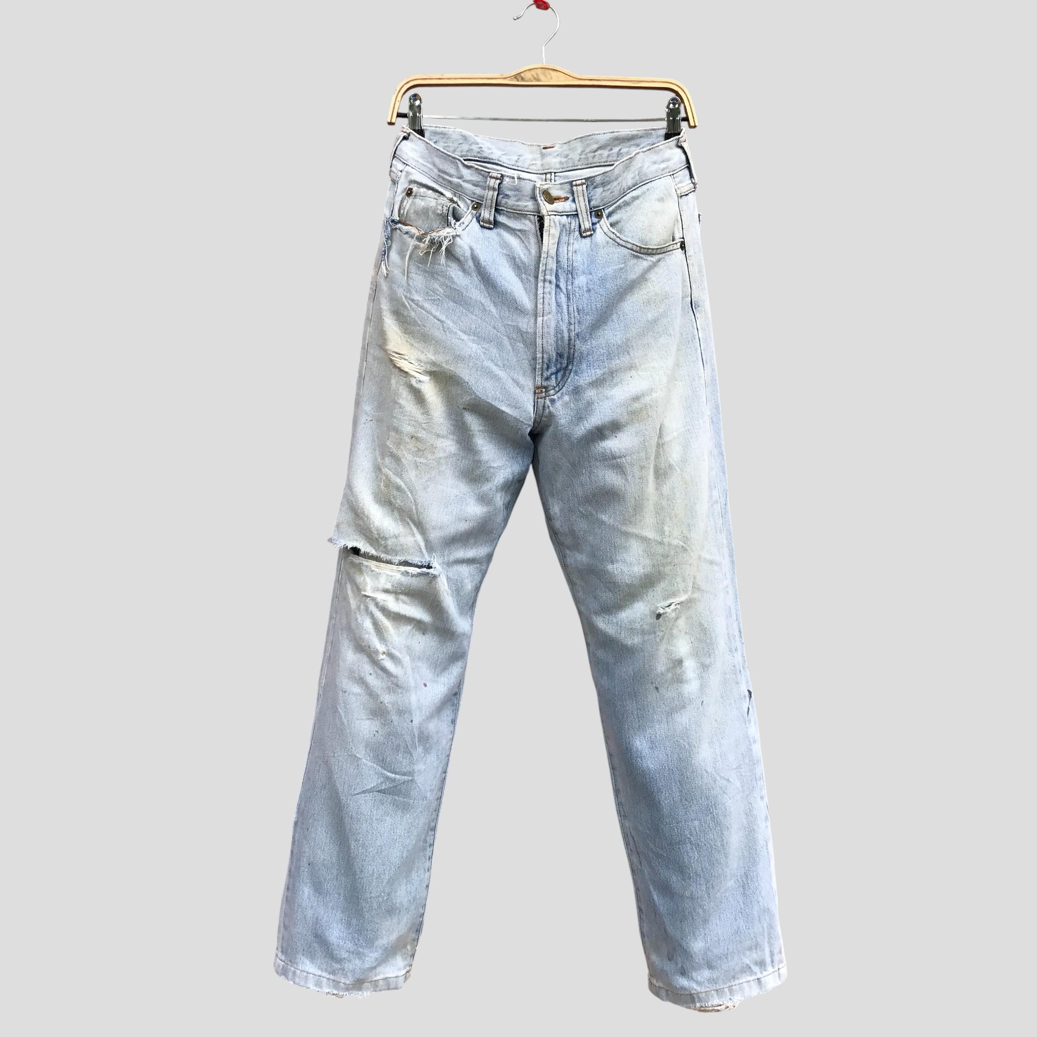 Vintage FICCE Jeans Japan Made Light Wash Denim Pants, 90s 