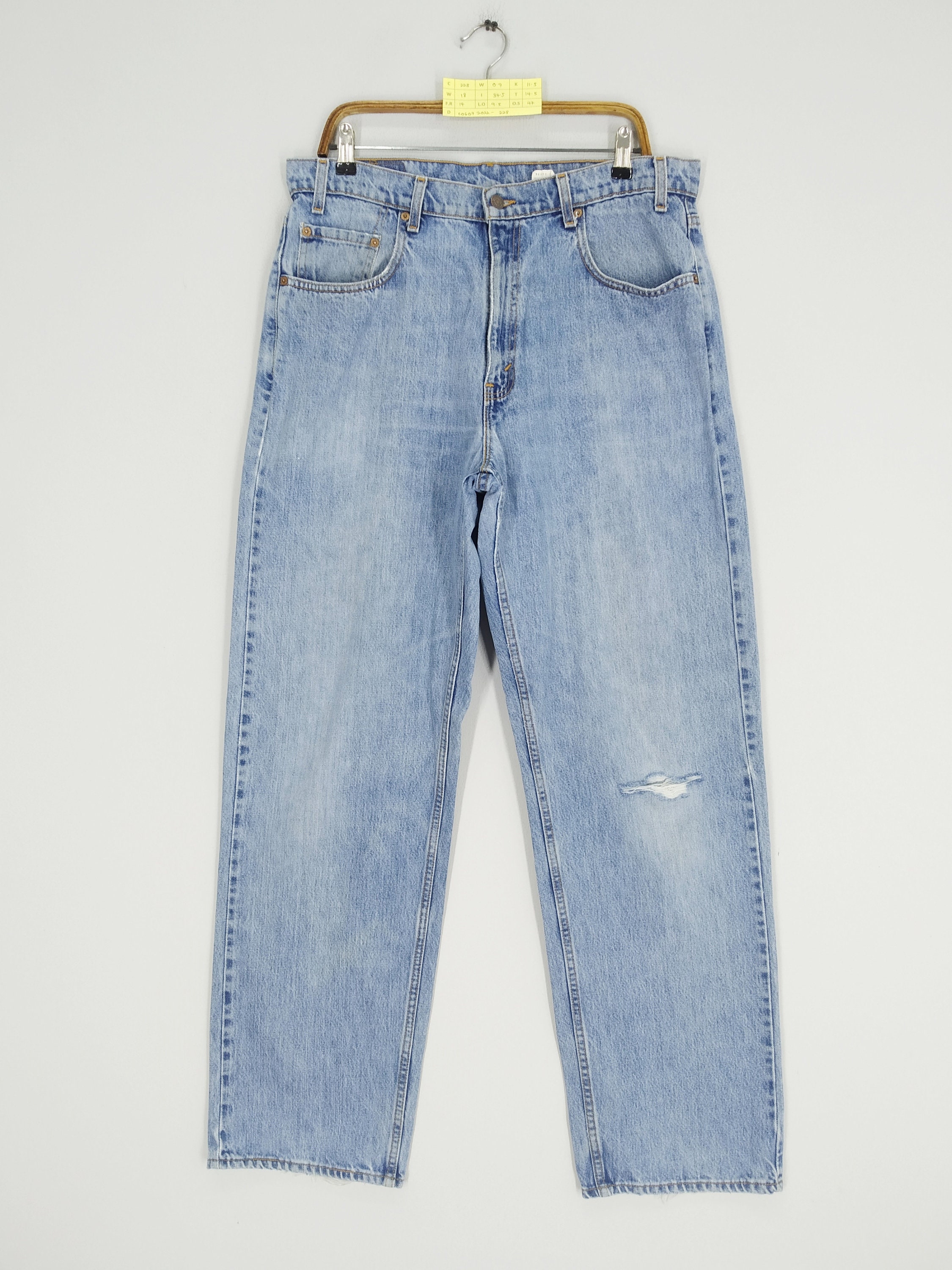 Size 36 Vintage Levi's Faded Blue Stone Wash Distressed