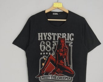 Vintage Hysteric Glamour Japan Girl Meet the Creeper Black Tshirt