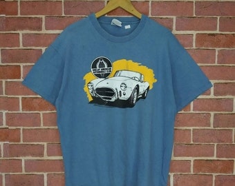 Camiseta promocional de coches vintage Shelby American Automobile Club de los años 00, talla XL