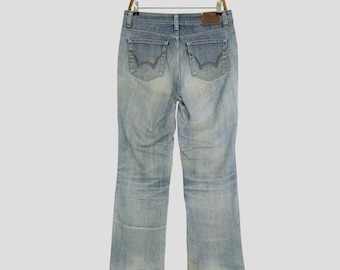 Vintage Edwin Japan Stonewash Denim Jeans Ripped Style Jeans Distressed Faded Blue Jeans Edwin Mom Jeans W33